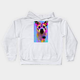 Painteddog Colorful Hippie Pink Artwork Kids Hoodie